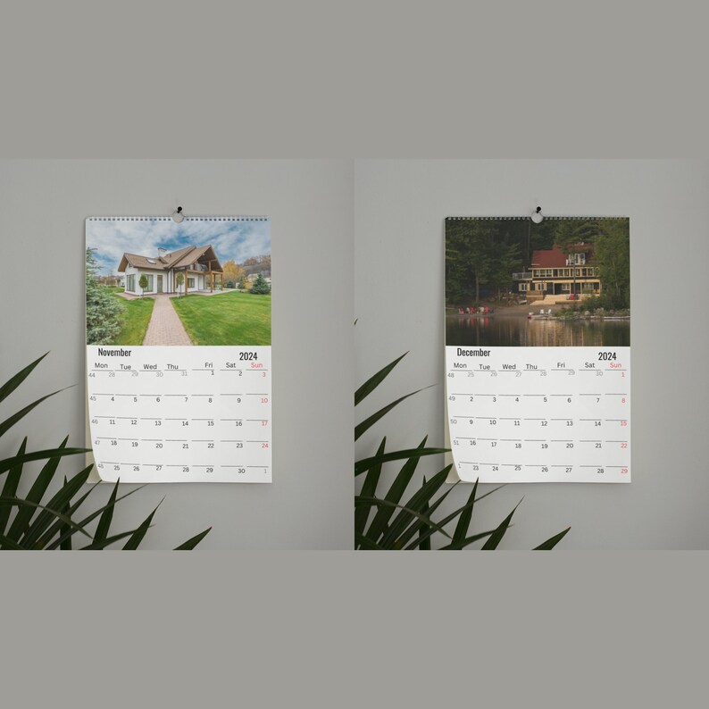 Cottages Wall Calendar 2024 Etsy