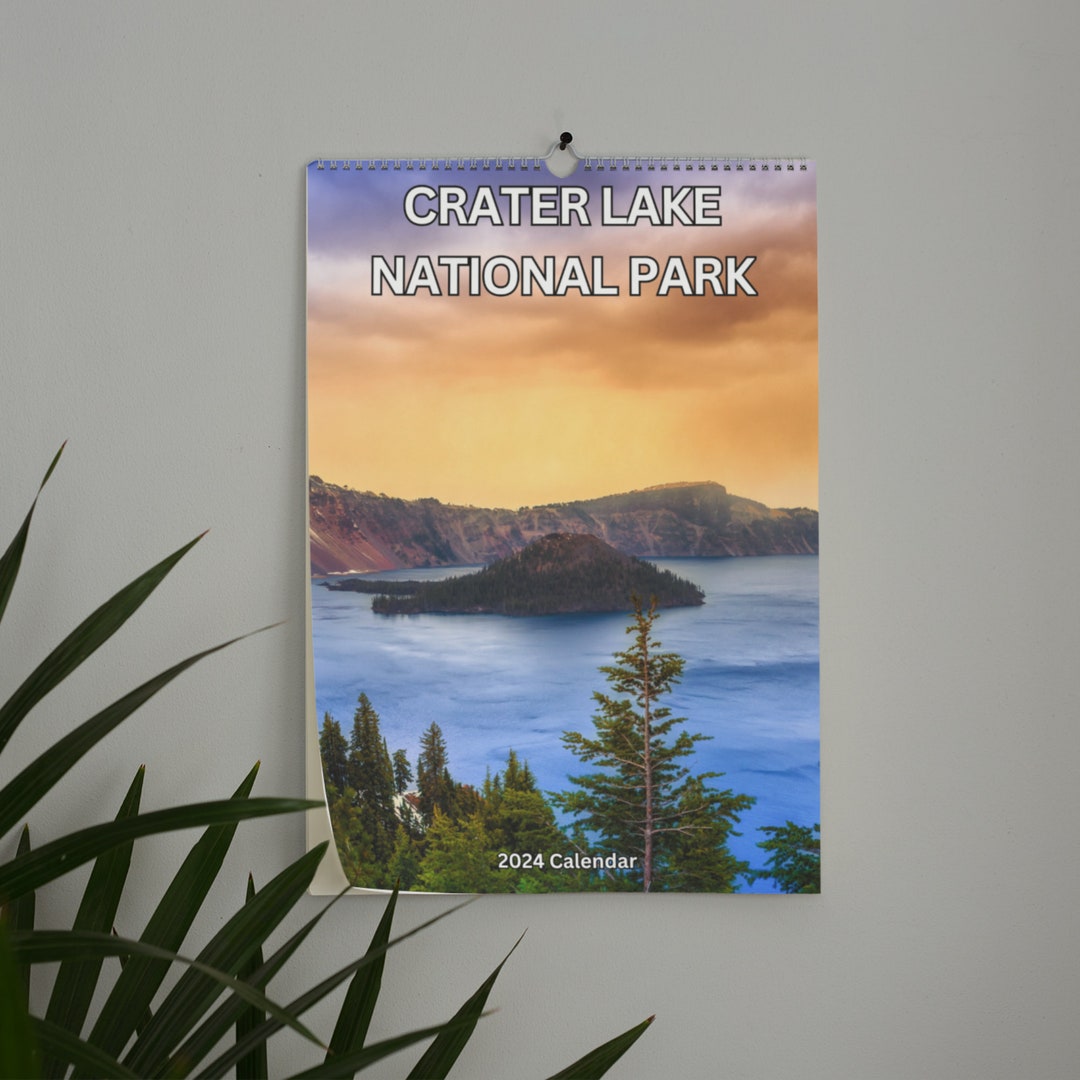 Crater Lake National Park Wall Calendar 2024 Etsy