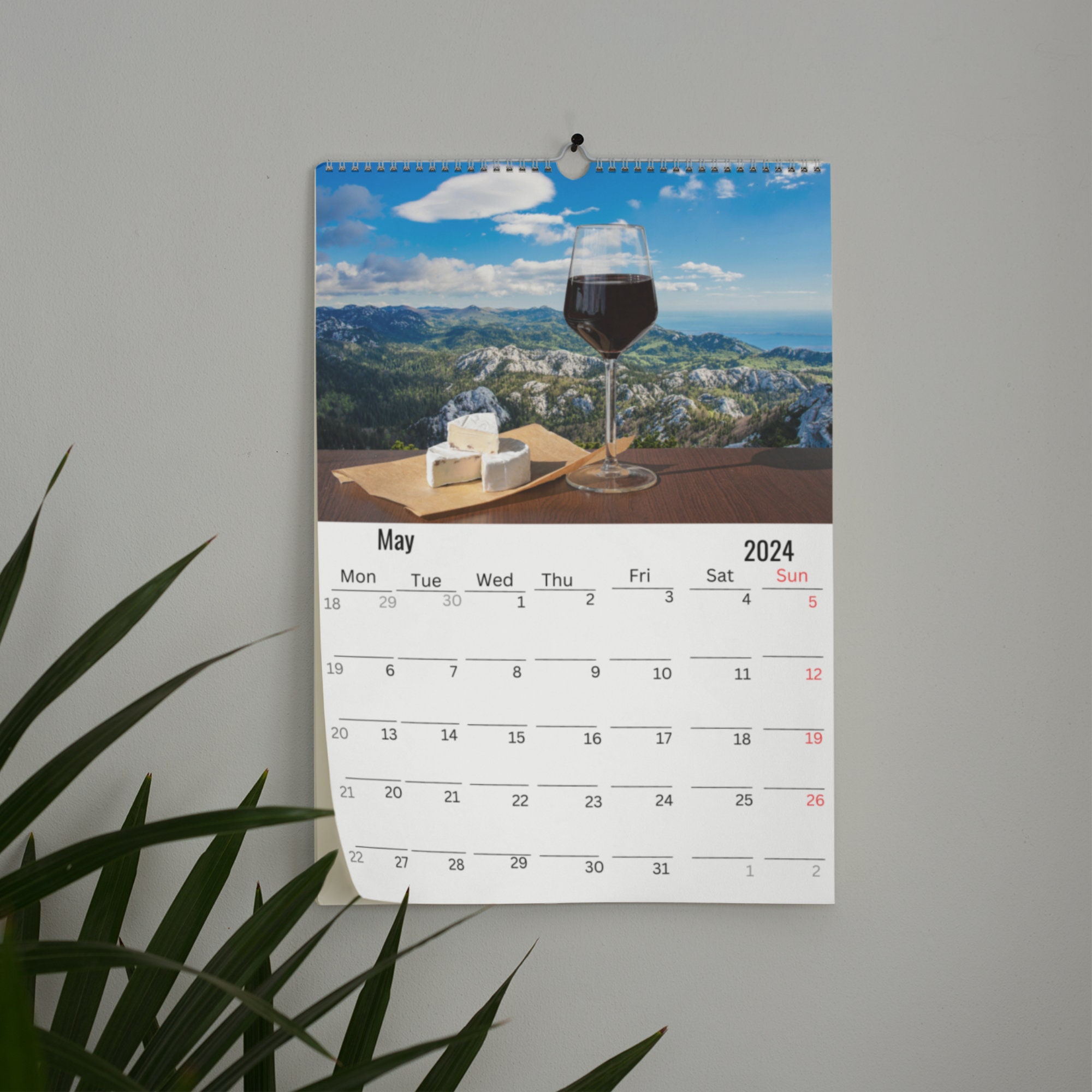 Wine Wall Calendar 2025 Etsy