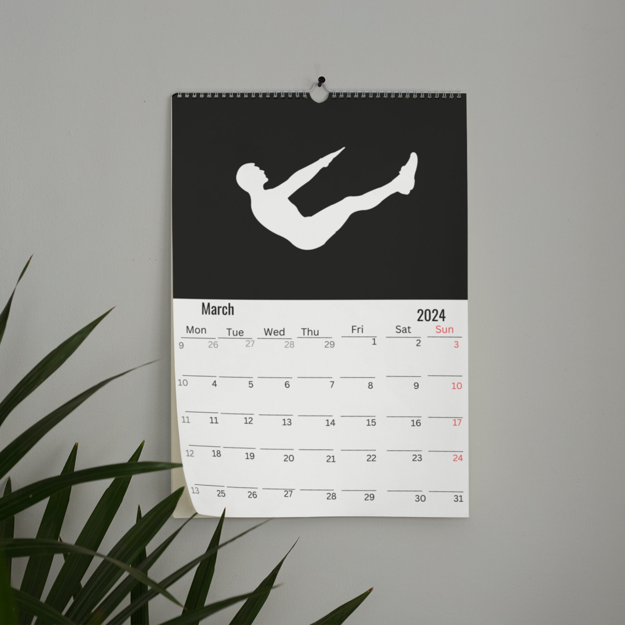 Gymnastics Wall Calendar 2024 Etsy