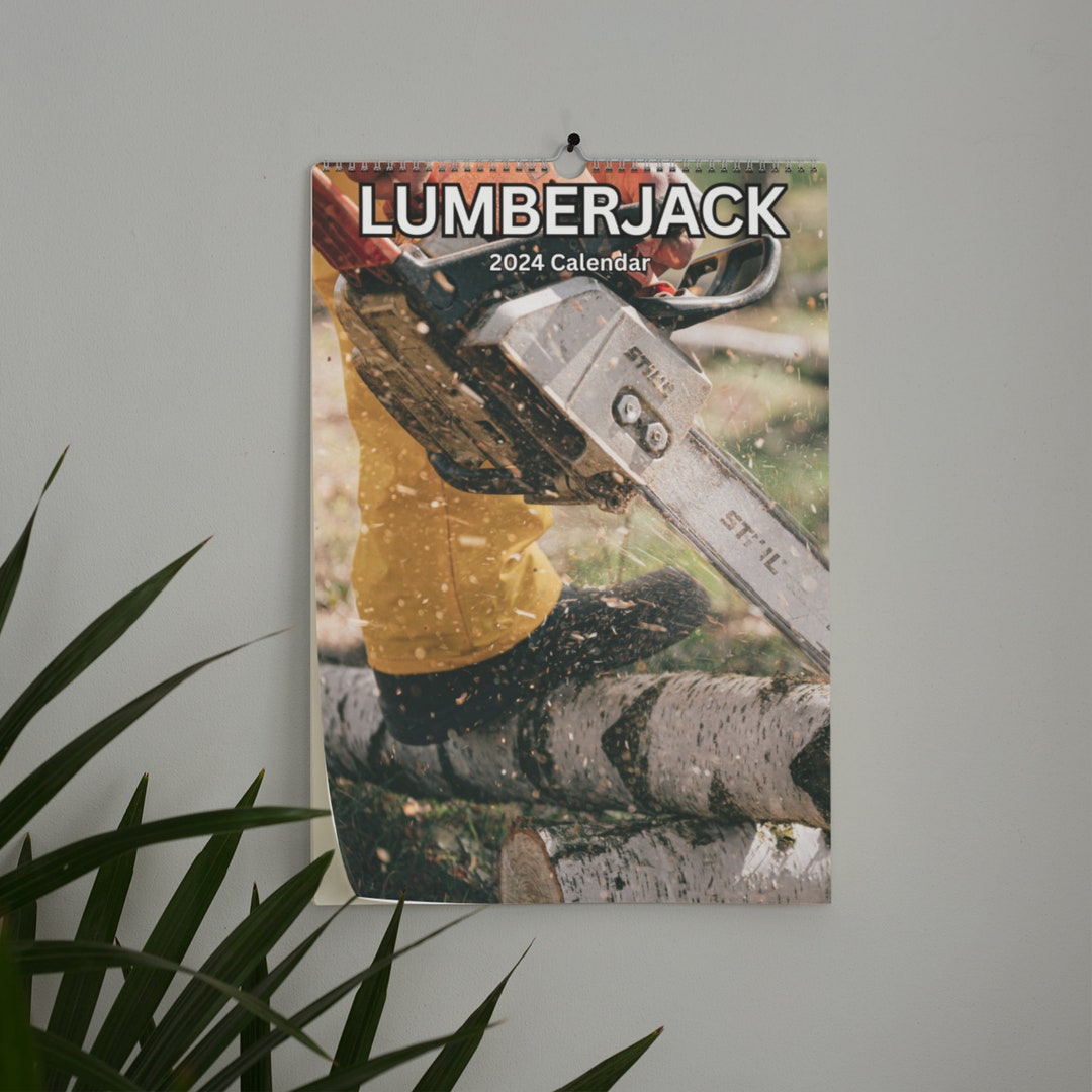 Lumberjack Wall Calendar 2024 Etsy