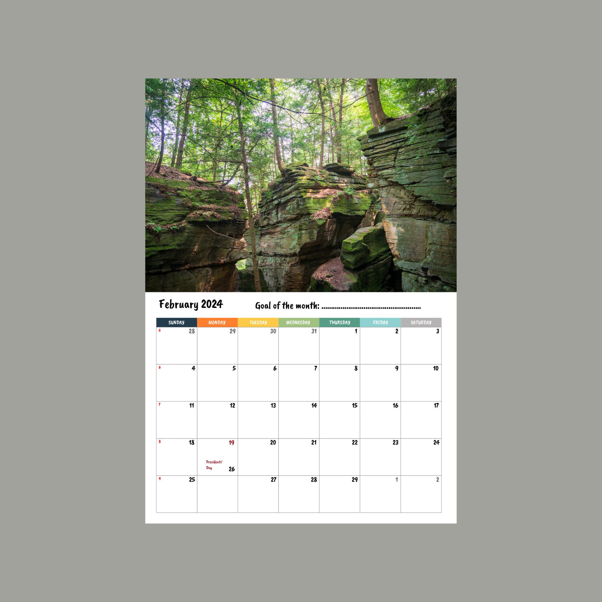 Cuyahoga Valley Wall Calendar 2024 Etsy