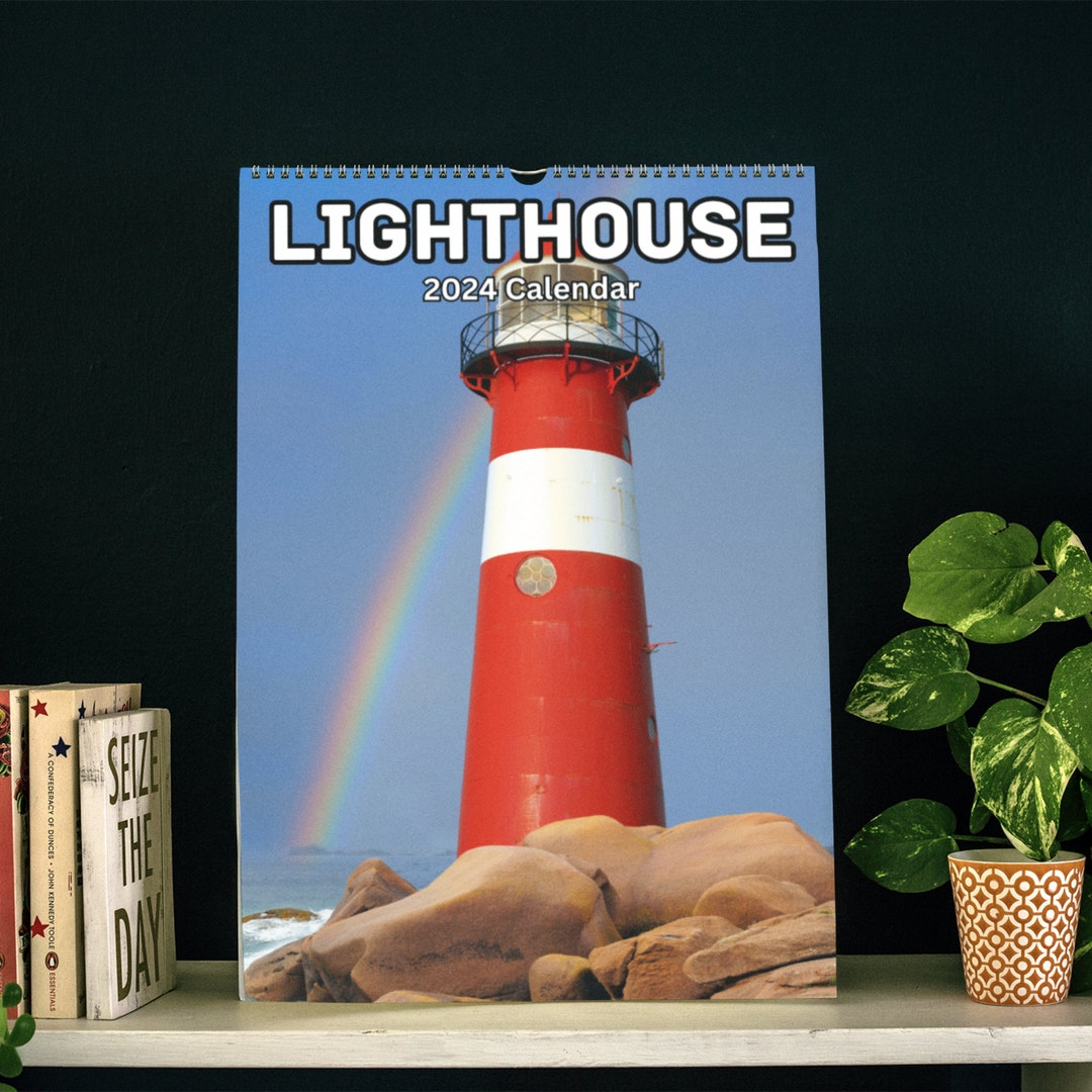Lighthouse Wall Calendar 2024 Etsy
