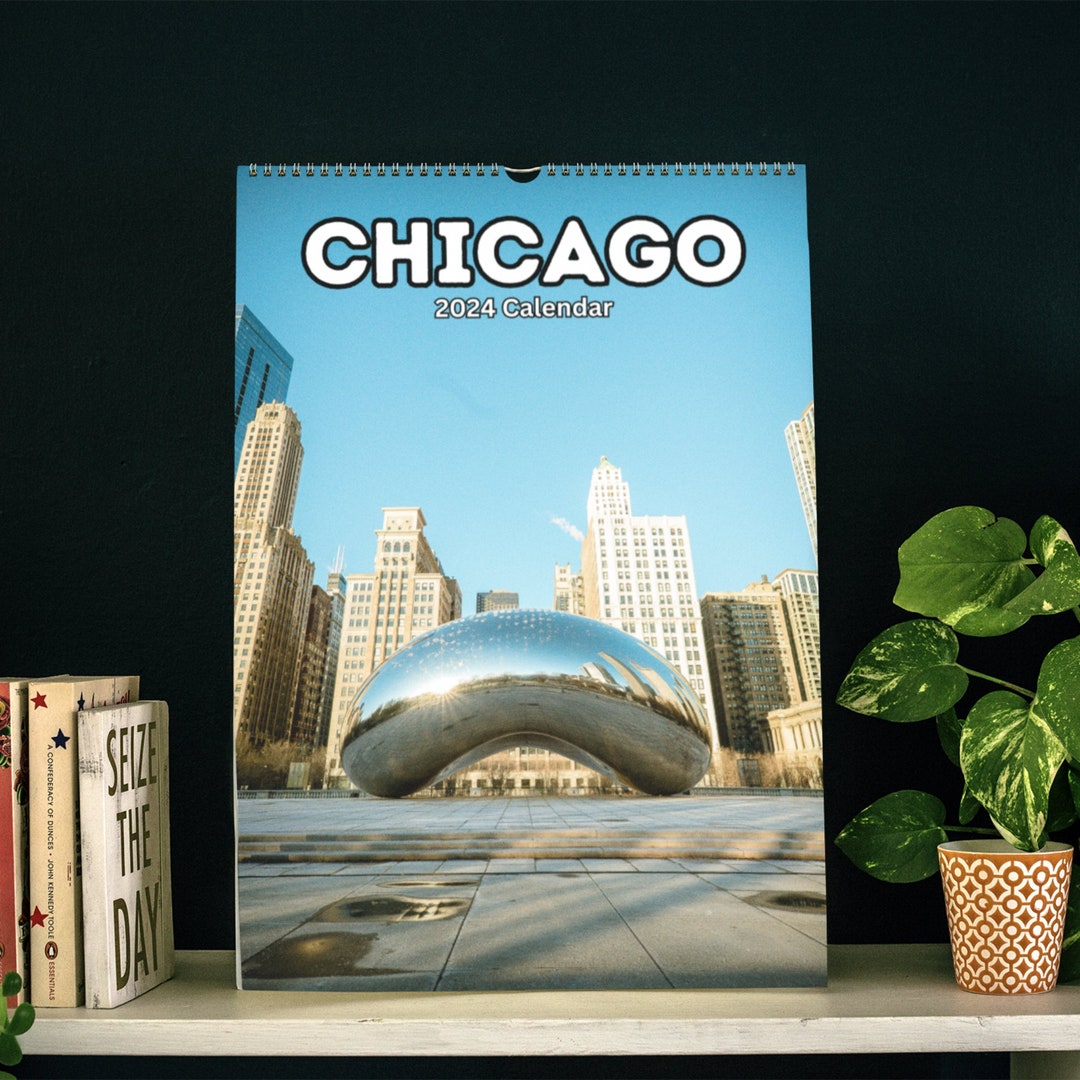 Chicago Wall Calendar 2024 Etsy
