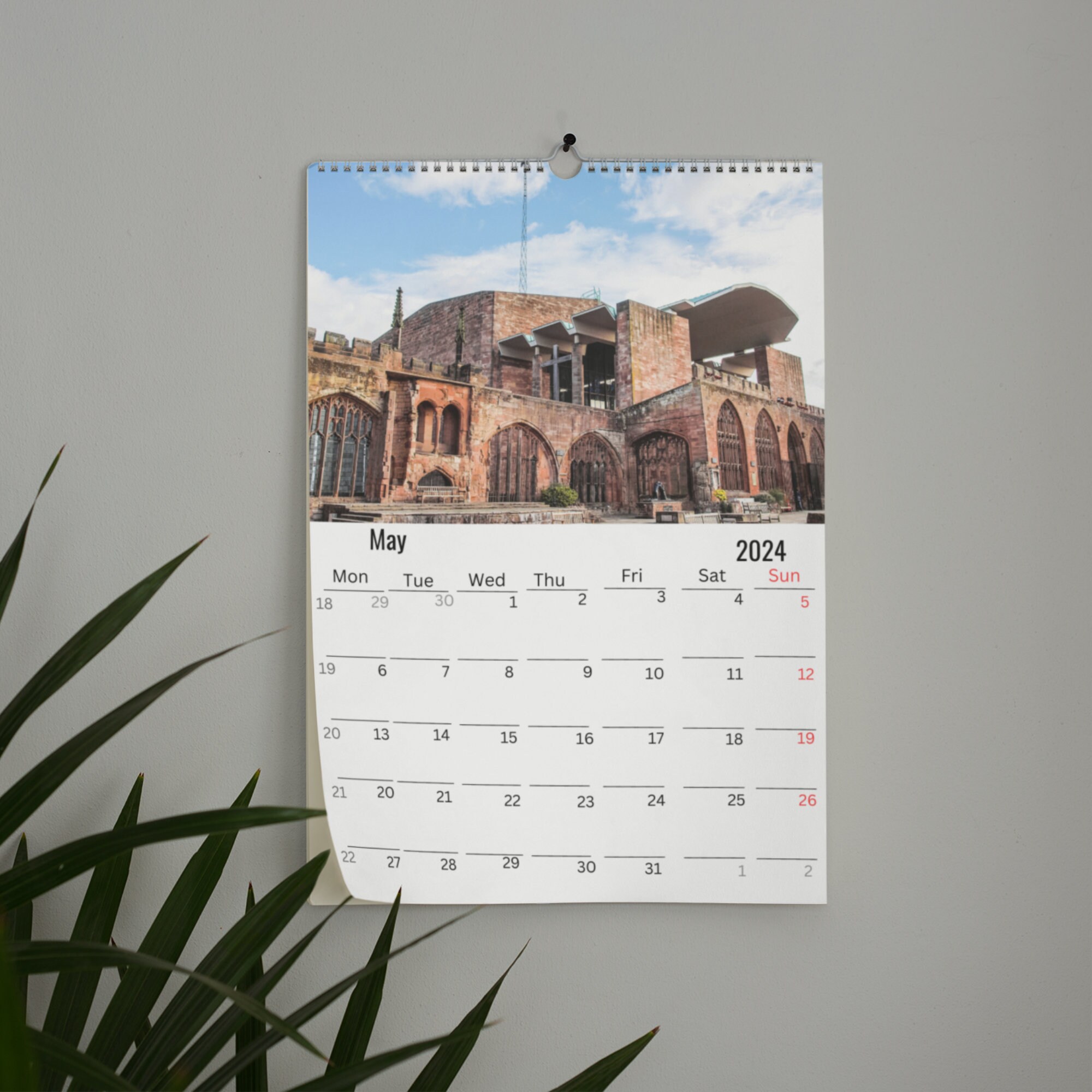Coventry Wall Calendar 2024 Etsy