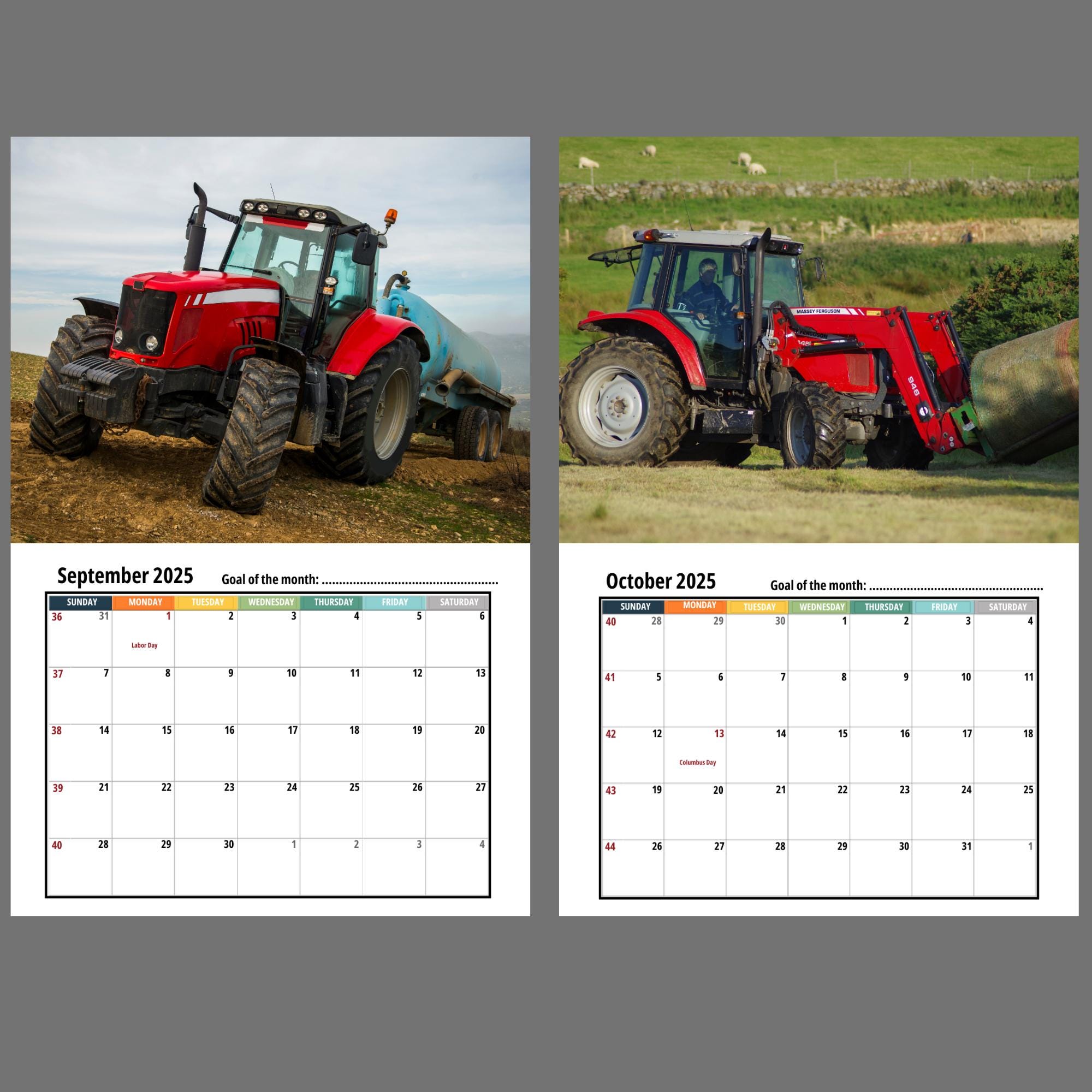 Tractor Wall Calendar 2025 - Etsy tractor-wall-calendar-2025-etsy