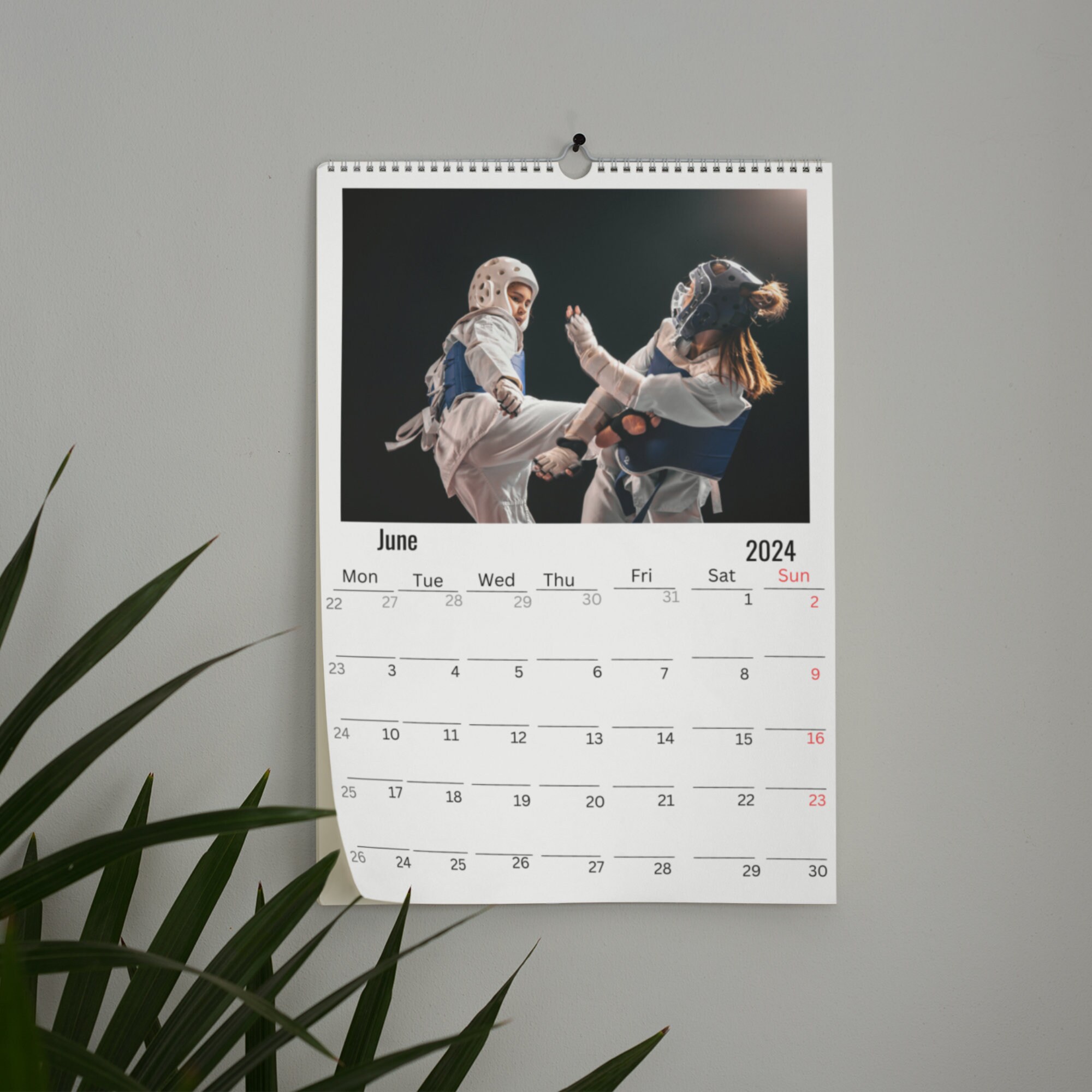 Taekwondo Wall Calendar 2024 Etsy