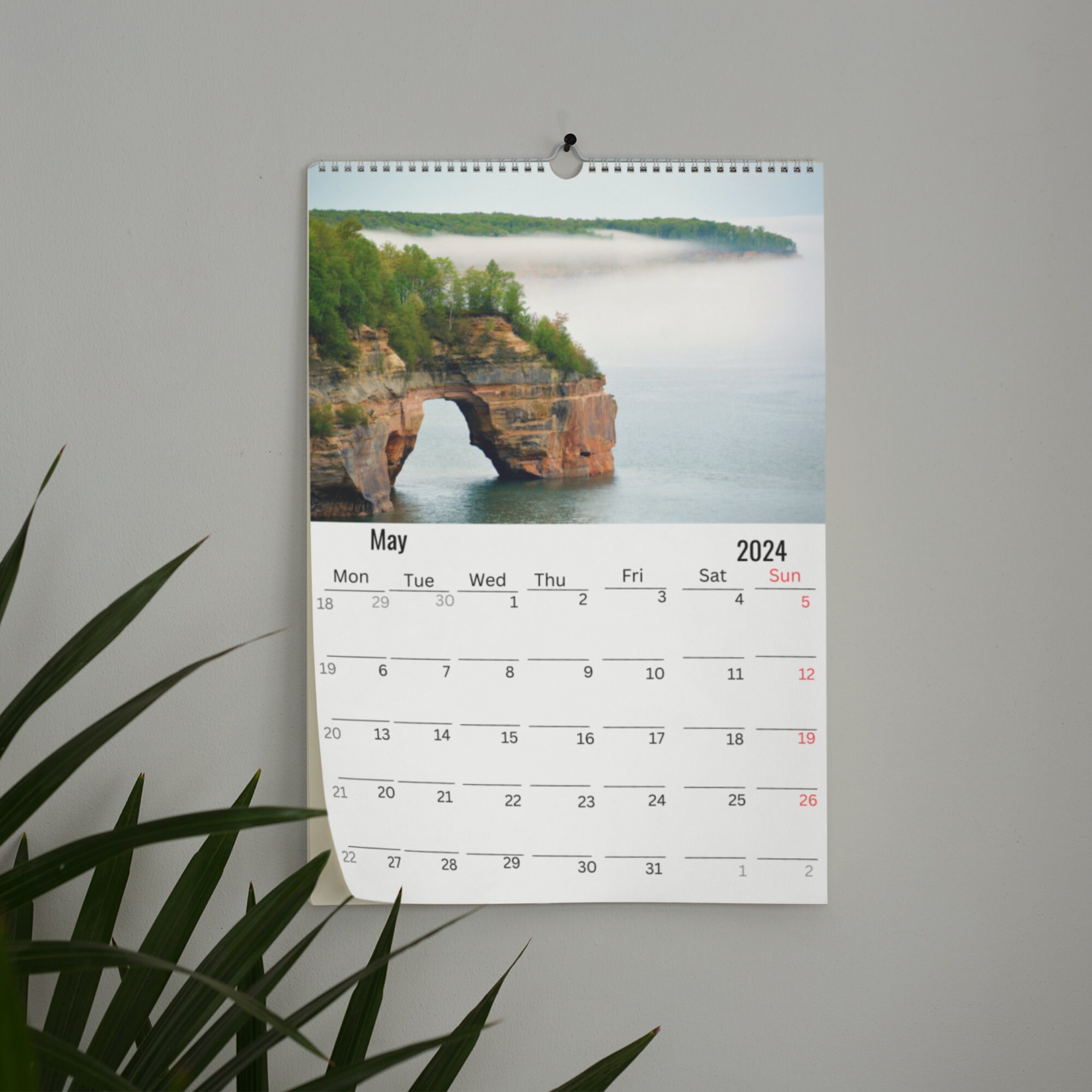 Michigan Wall Calendar 2024 Etsy
