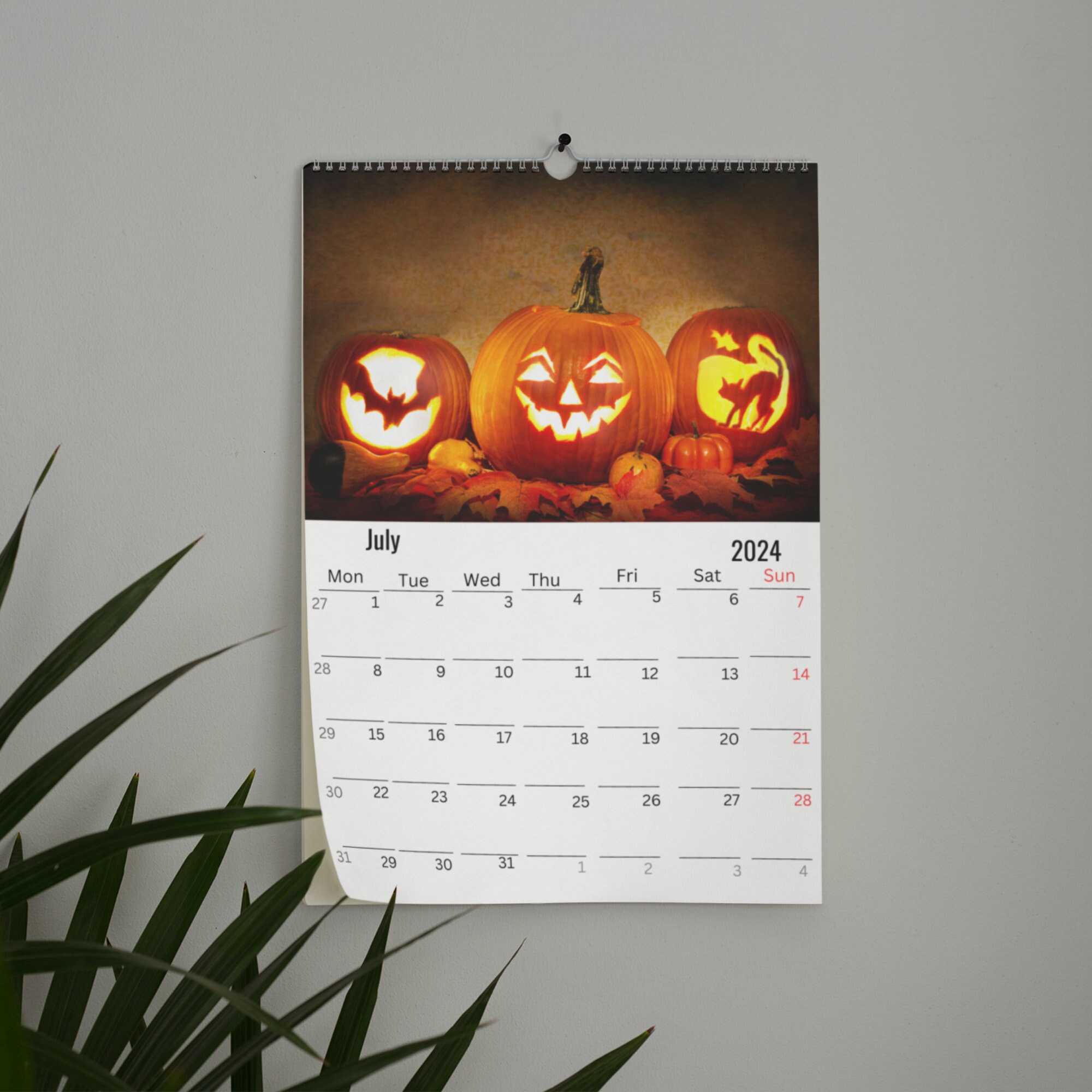 Halloween Wall Calendar 2025 Etsy