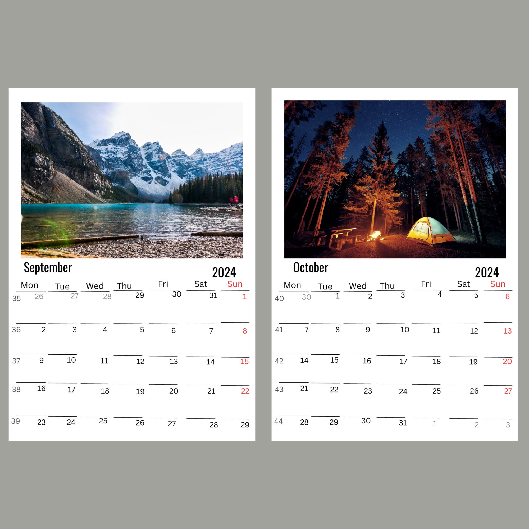 Banff National Park Wall Calendar 2024 Etsy