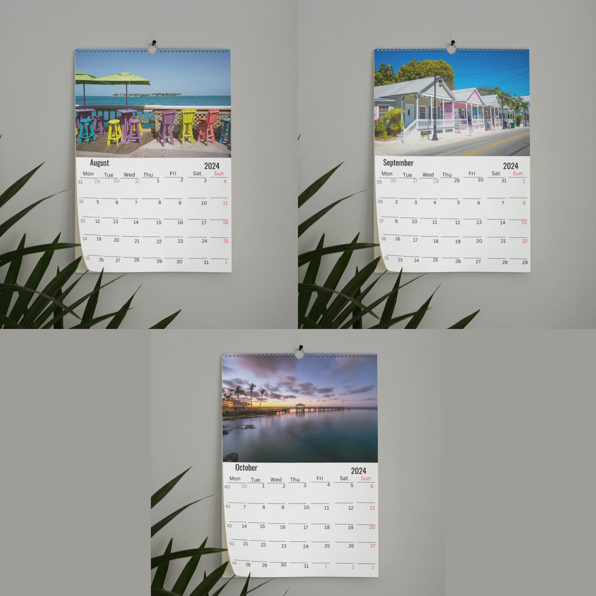 Key West Wall Calendar 2024 Etsy