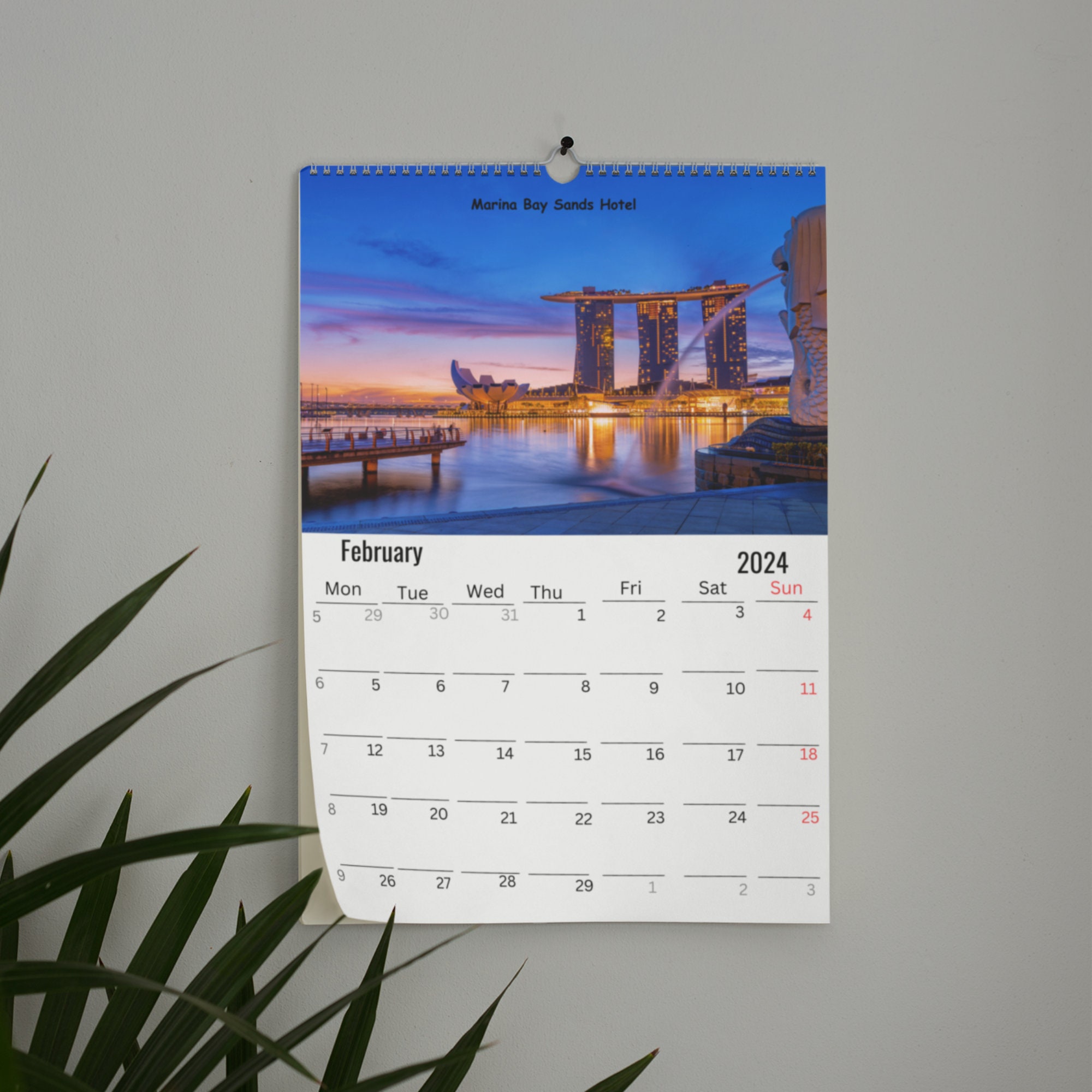 Singapore Wall Calendar 2024 - Etsy