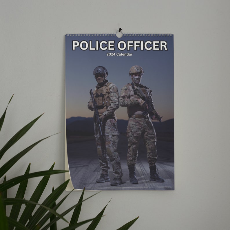 Police Officer Wall Calendar 2024 Etsy