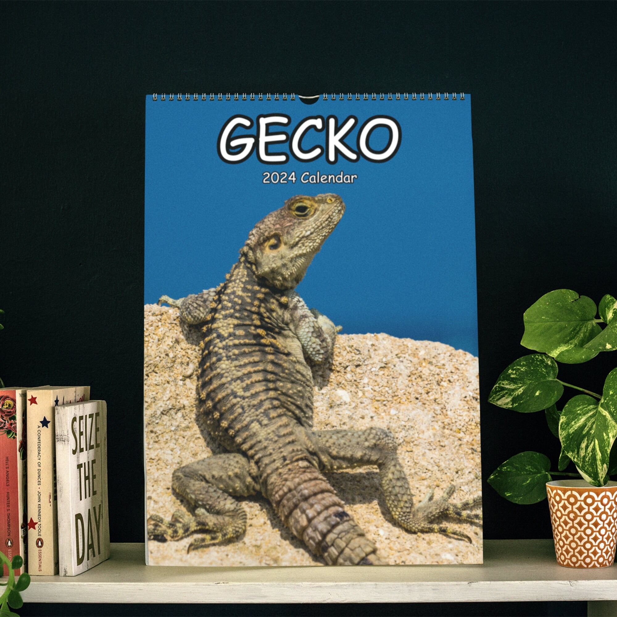 Gecko Wall Calendar 2025 Etsy
