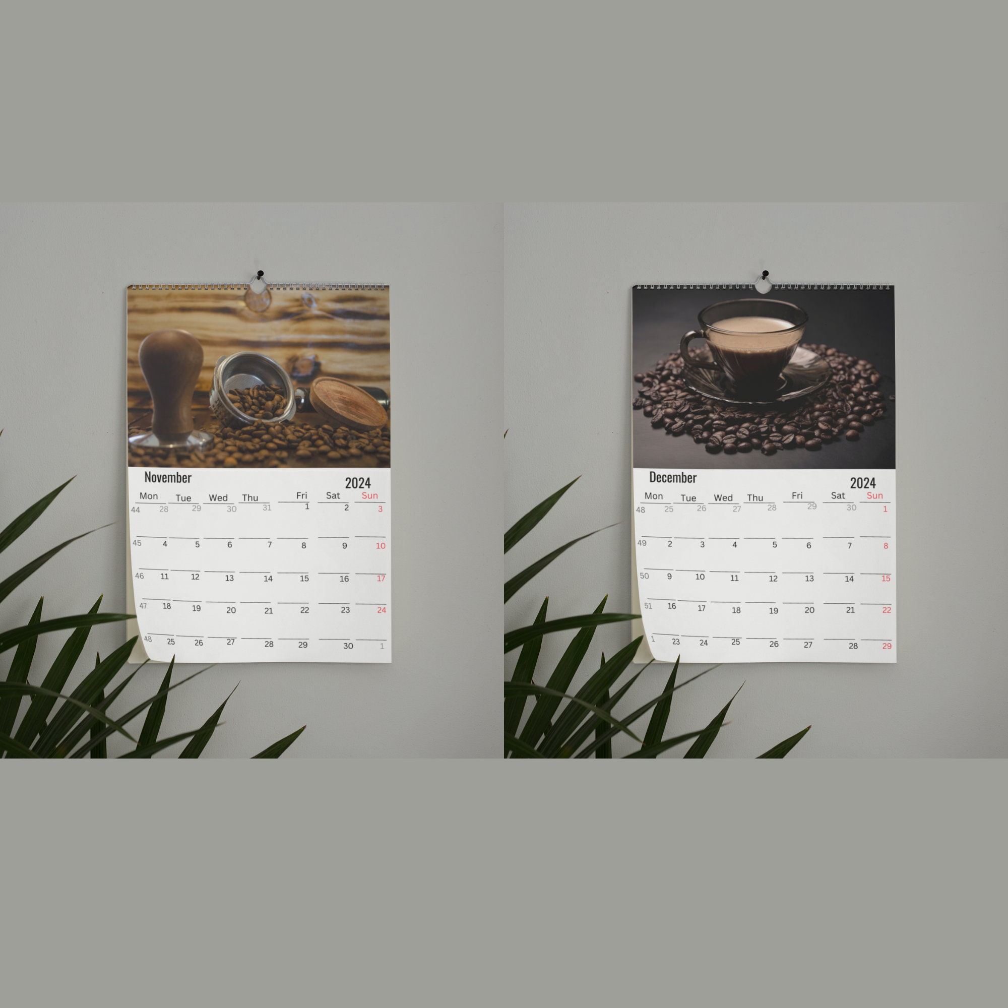 Coffee Wall Calendar 2024 Etsy