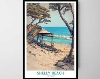 Shelly Beach Print, Shelly Beach Wall Art, Shelly Beach Poster, Shelly Beach Poster Print, Shelly Beach Wall Decor, Australia Poster Print