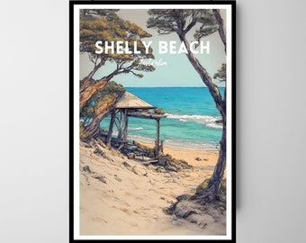 Shelly Beach Print, Shelly Beach Wall Art, Shelly Beach Poster, Shelly Beach Poster Print, Shelly Beach Wall Decor, Australia Poster Print