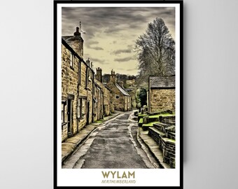 Wylam Digital Download, Wylam Poster Print, Wylam Poster, Wylam Print, Wylam Photo, Wylam Travel Print, Northumberland Poster Print