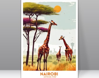 Nairobi National Park Digital Download, Nairobi Poster Print, Nairobi Poster, Nairobi Print, Nairobi Wall Decor, Nairobi Wall Art