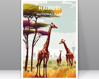 Nairobi National Park Digital Download, Nairobi Poster Print, Nairobi Poster, Nairobi Print, Nairobi Wall Decor, Nairobi Wall Art