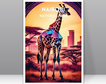 Nairobi National Park Digital Download, Nairobi Poster Print, Nairobi Poster, Nairobi Print, Nairobi Wall Decor, Nairobi Wall Art