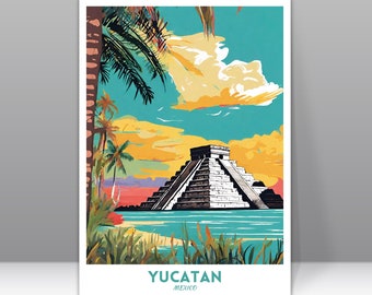 Yucatan Digital Download, Yucatan Poster Print, Yucatan Poster, Yucatan Print, Yucatan Photo, Yucatan Travel Print, Mexico Poster Print