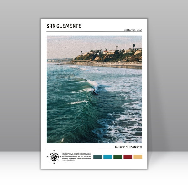 San Clemente Print, San Clemente Wall Art, San Clemente Poster, San Clemente Photo, San Clemente Poster Print, California Poster Print