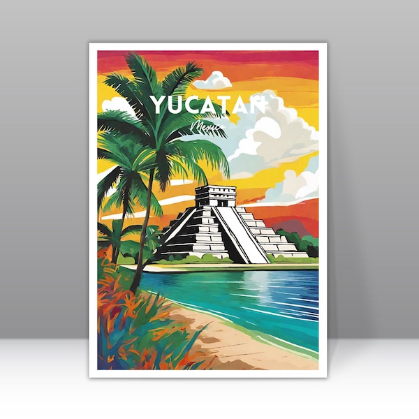 Yucatan Digital Download, Yucatan Poster Print, Yucatan Poster, Yucatan Print, Yucatan Photo, Yucatan Travel Print, Mexico Poster Print