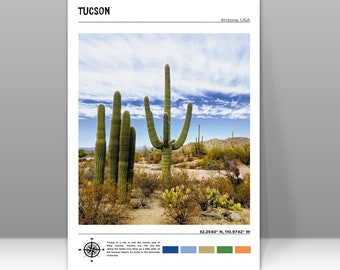 Tucson Digital Download, Tucson Poster Print, Tucson Poster, Tucson Print, Tucson Travel Poster, Tucson Wall Art, Arizona Poster Print