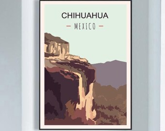 Chihuahua Poster Print, Chihuahua Travel Poster, Chihuahua Print, Chihuahua Poster, Chihuahua Wall Decor, Framed Chihuahua Poster