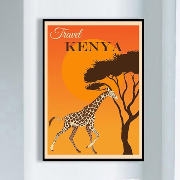 Kenya Poster Print, Kenya Travel Poster, Kenya Wall Decor, Framed Kenya Poster, Kenya Art Print, Kenya Poster Print, Kenya Poster Art