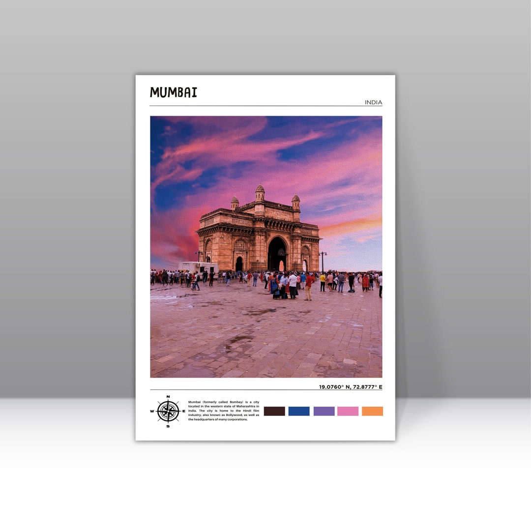 Mumbai Digital Download, Mumbai Poster Print, Mumbai Poster, Mumbai ...