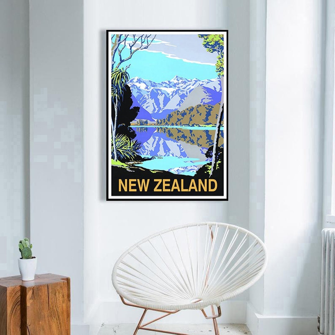 New Zealand Poster Print, New Zealand Travel Print, New Zealand Wall