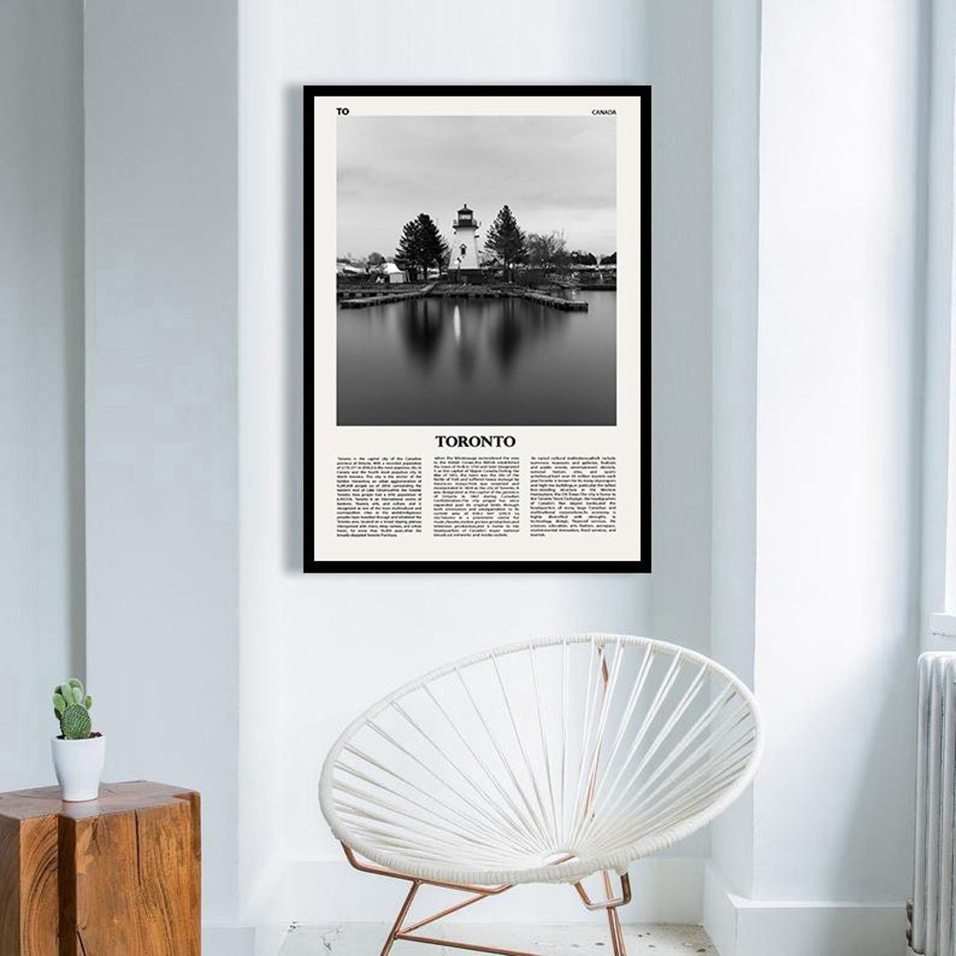 Toronto Print Black and White Downtown, Toronto Wall Art, Toronto
