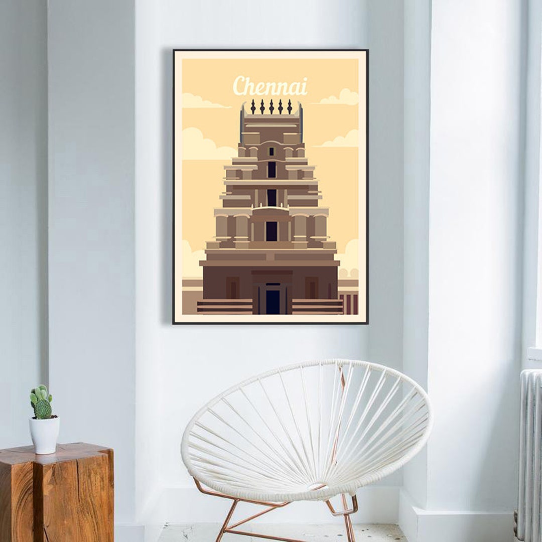 Chennai Poster Print, Chennai Travel Poster, India Print, Chennai