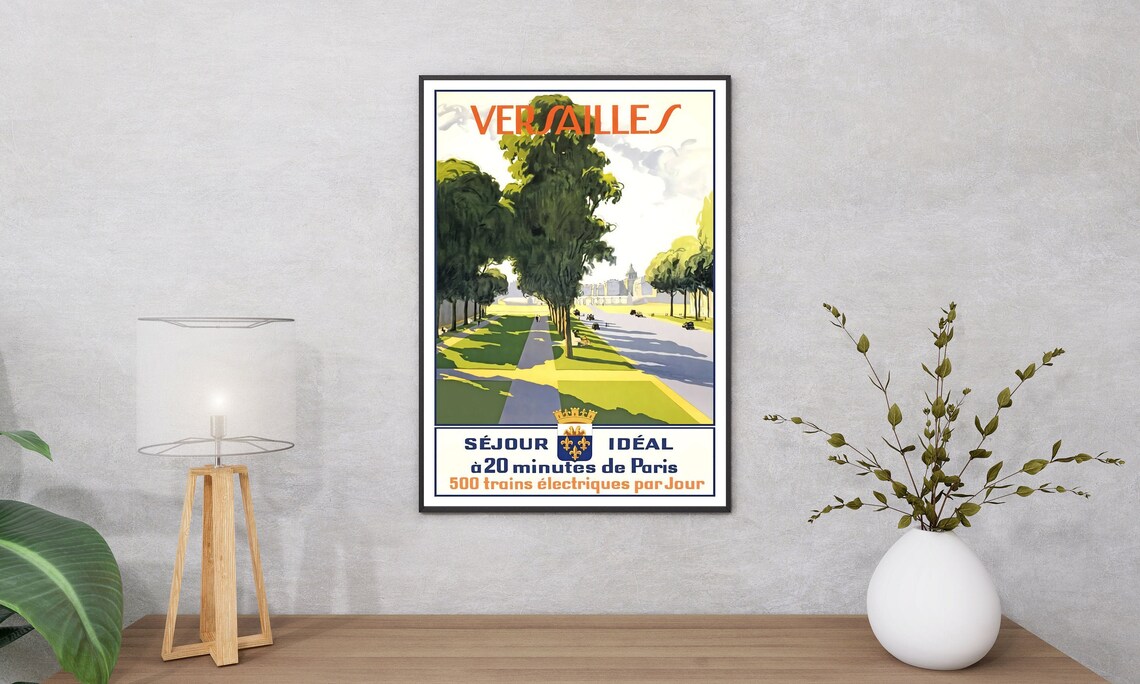 Versailles Posters France Poster Vintage Travel Poster Etsy UK
