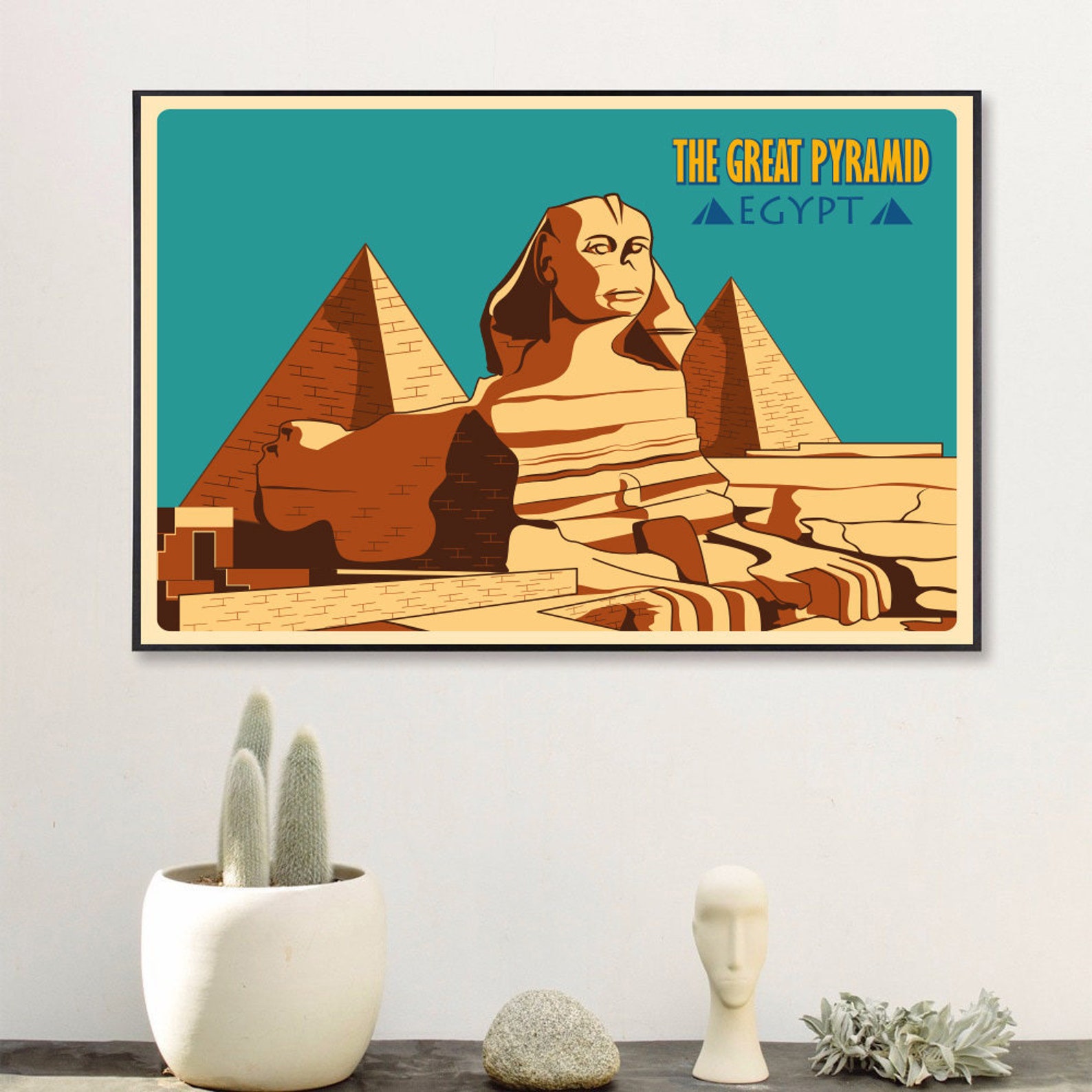 Vintage Egypt Posters Travel Art Retro Colors PosterPoster Etsy