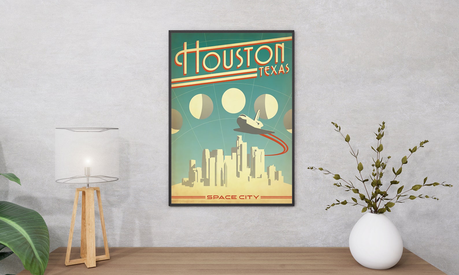 Vintage Travel Posters Houston Poster Texas Poster Travel Etsy