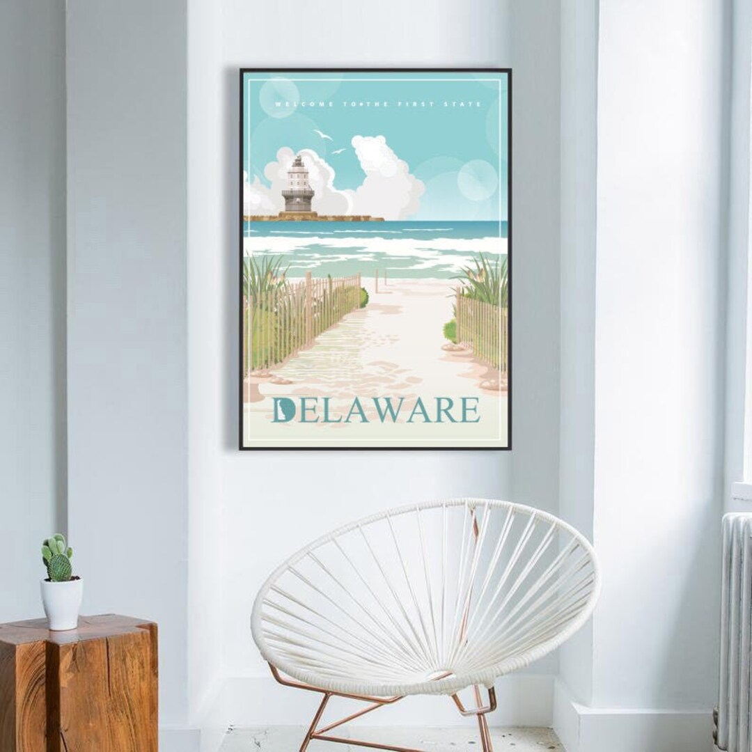 Delaware Poster Print, Delaware Travel Poster, Delaware Poster ...