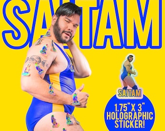 LGBT Holographic wrestler sticker