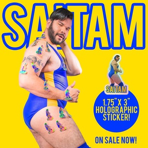 LGBT Holographic wrestler sticker