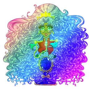 Revolutionary girl Utena Anthy holographic sticker