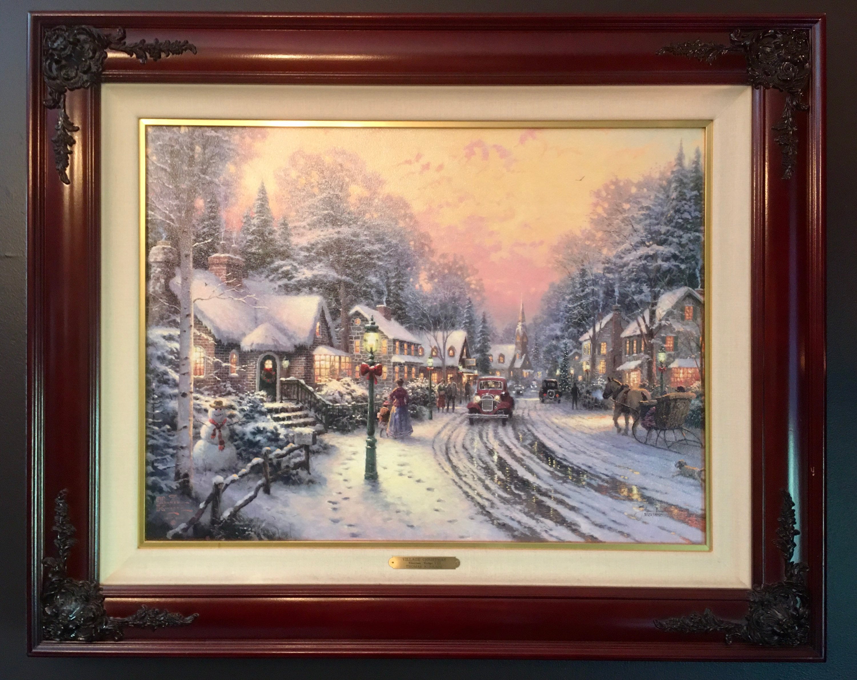 Thomas Kinkade Christmas Village Set