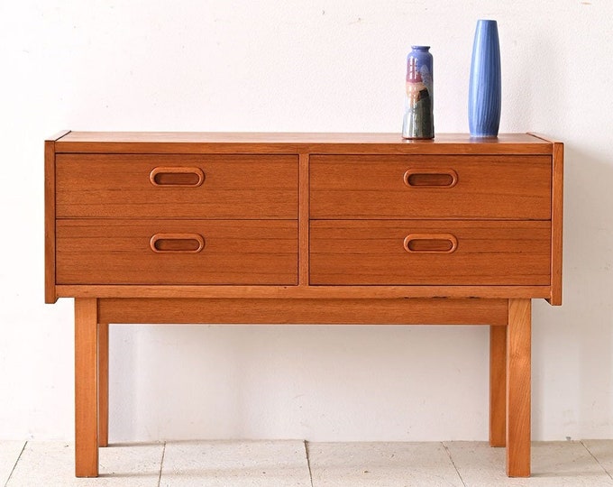 View of Vintage Scandinavian Teak Entryway Cabinet With Drawers – Mid-century ...