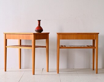 Pair of Original 1960s Scandinavian Bedside Tables - Timeless Elegance and Functionality