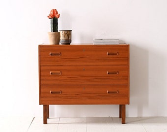 Vintage Teak Scandinavian Chest of Drawers - 1960s Minimalist Design