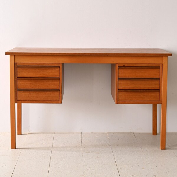 Teak Desk - Etsy