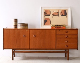 Original Vintage 1960s Teak Sideboard - Scandinavian Elegance