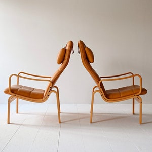 Pair of Vintage Scandinavian Armchairs with Cushions