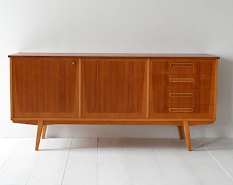 Skandinavisches Teak-Sideboard aus den 1950er Jahren von Ulferts, Vintage-Kompakt-Sideboard mit Schubladen und Schwingtüren